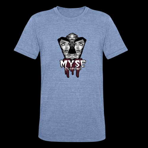 Myse clothing logo with vampire - Unisex Tri-Blend T-Shirt