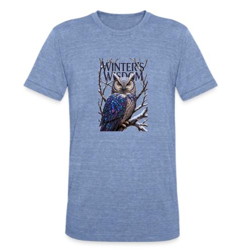 Crystalized Forest Owl T-Shirt - Unisex Tri-Blend T-Shirt