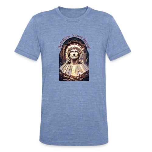 Easter He Is Risen Face of Christ T Shirt, Gift - Unisex Tri-Blend T-Shirt