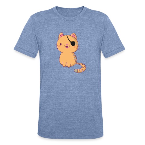 Cat with 3D glasses doing Vision Therapy! - Unisex Tri-Blend T-Shirt