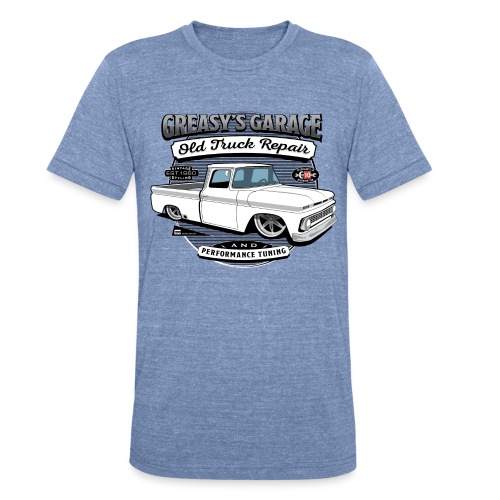 Greasy's Garage Old Truck Repair - Unisex Tri-Blend T-Shirt