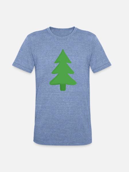 Pine Tree - Unisex Tri-Blend T-Shirt - heather blue