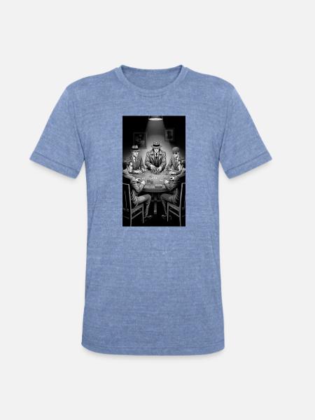 Noir Poker Roundtable - Unisex Tri-Blend T-Shirt - heather blue