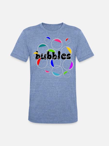 bubbles - Unisex Tri-Blend T-Shirt - heather blue