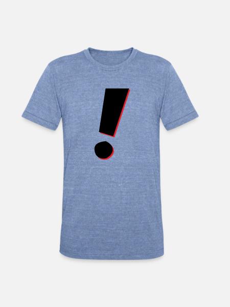 Exclamation shadow - Unisex Tri-Blend T-Shirt - heather blue
