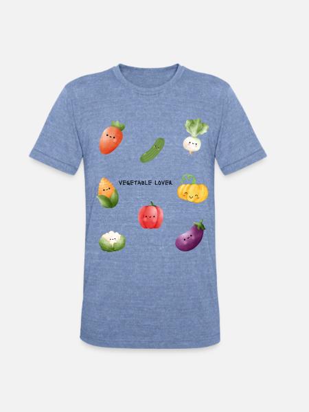 Vegetable_Lover - Unisex Tri-Blend T-Shirt - heather blue