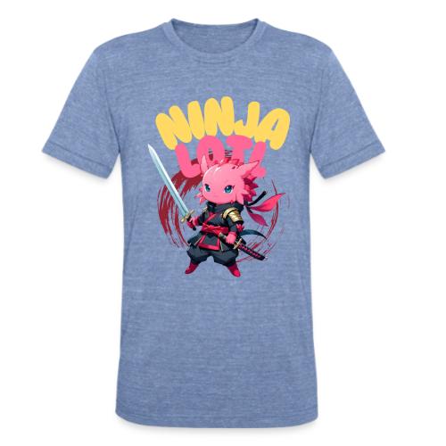 Kawaii Axolotl Ninja - Unisex Tri-Blend T-Shirt