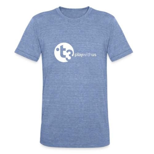 Play With Us (White Logo) - Unisex Tri-Blend T-Shirt