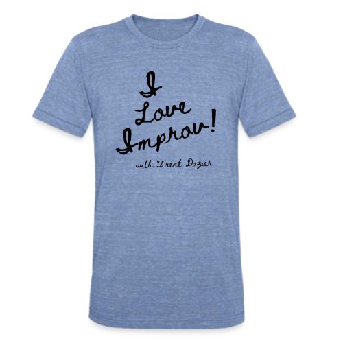 I Love Improv Black - Unisex Tri-Blend T-Shirt