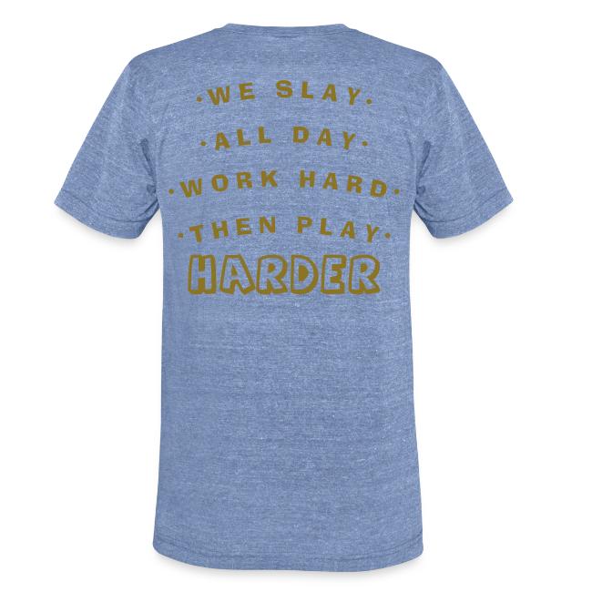 We Slay All Day Shiny Shirt Metallic Silver & Gold