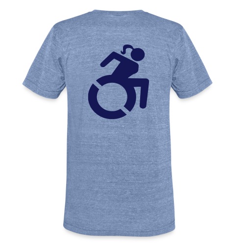 Wheelchair woman symbol. lady in wheelchair - Unisex Tri-Blend T-Shirt