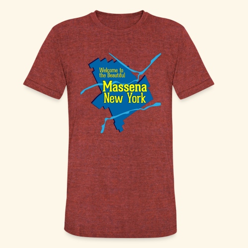 Massena NY Blue - Unisex Tri-Blend T-Shirt