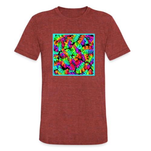 Chic Leaf Pattern Stylish Elegance - Unisex Tri-Blend T-Shirt