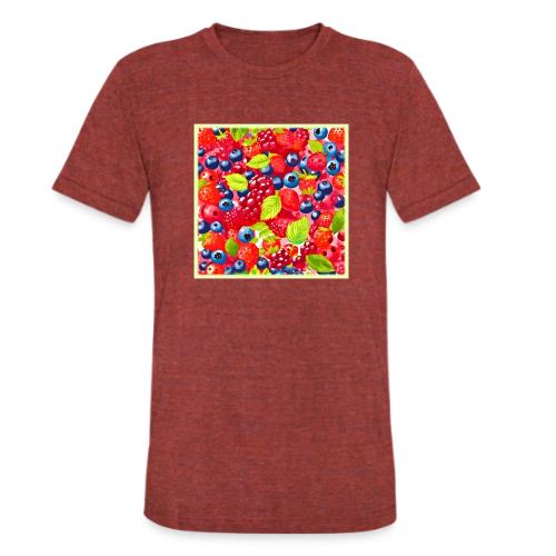 Colorful Berry Pattern - Unisex Tri-Blend T-Shirt
