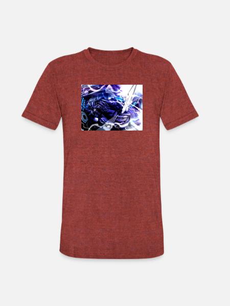 Moonlit Oni Blade - Unisex Tri-Blend T-Shirt - heather cranberry