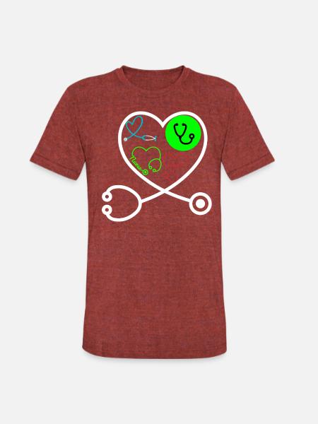 Stethoscope - Unisex Tri-Blend T-Shirt - heather cranberry