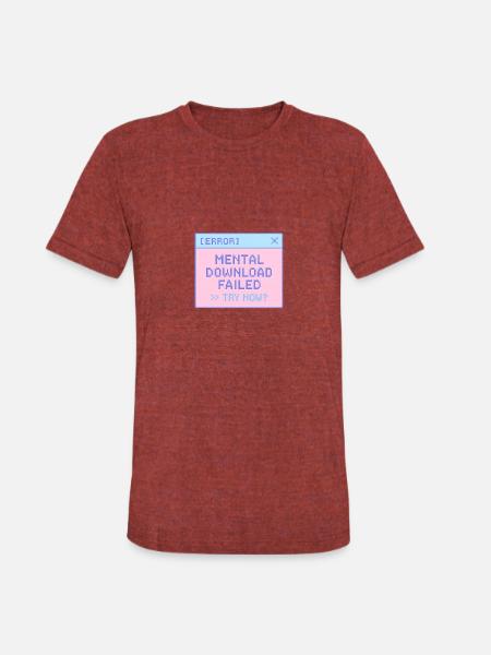 Pastel Glitch Error Window - Unisex Tri-Blend T-Shirt - heather cranberry