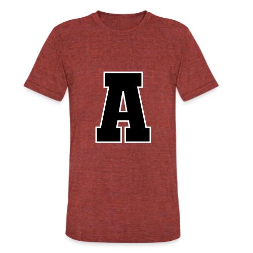 Varsity Letter A Athletic Monogram Design - Unisex Tri-Blend T-Shirt