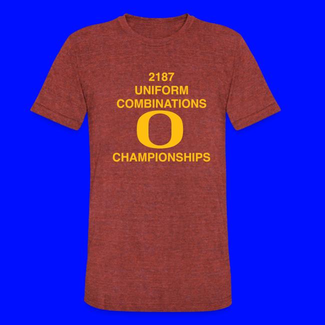 2187 UNIFORM COMBINATIONS O CHAMPIONSHIPS