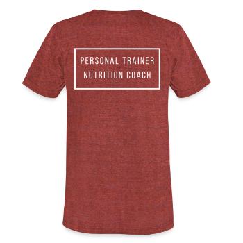 Motivation&Dedication - Unisex Tri-Blend T-Shirt - heather cranberry - Back - Brady (186cm)