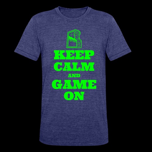 Keep Calm and Game On | Retro Gamer Arcade - Unisex Tri-Blend T-Shirt