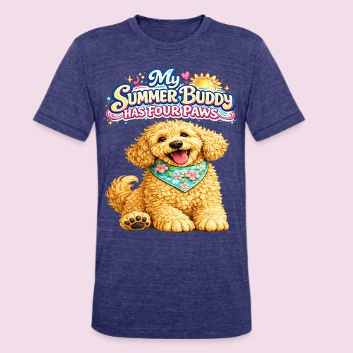 My Summer Buddy Has Four Paws - Unisex Tri-Blend T-Shirt