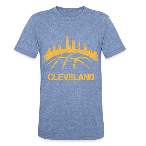 Cleveland Basketball Skyline - Unisex Tri-Blend T-Shirt