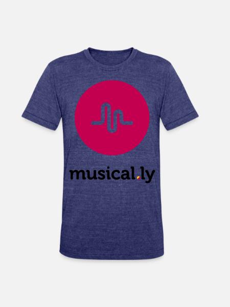 Musical.ly Logo - Unisex Tri-Blend T-Shirt - heather indigo