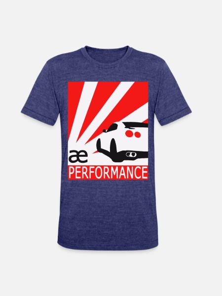 ae performance - Unisex Tri-Blend T-Shirt - heather indigo