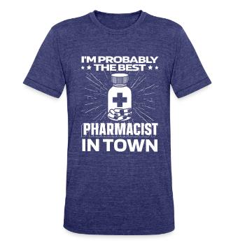 Pharmacist Pharmacy Medication - Unisex Tri-Blend T-Shirt - heather indigo - Front - Brady (186cm)
