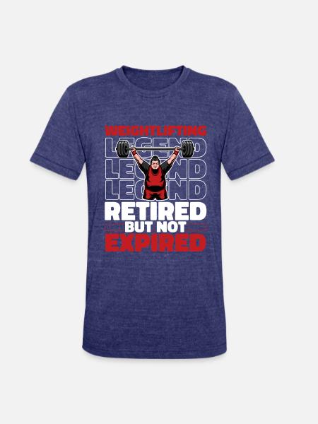 Weightlifting Weightlifter Retired - Unisex Tri-Blend T-Shirt - heather indigo