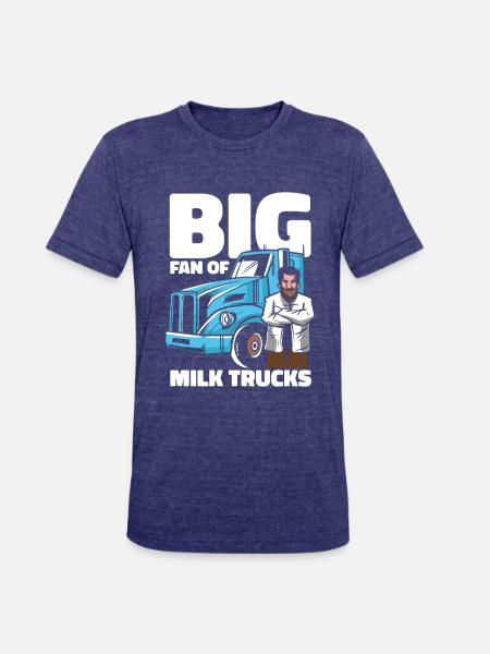 Milk Funny Milk Truck - Unisex Tri-Blend T-Shirt - heather indigo