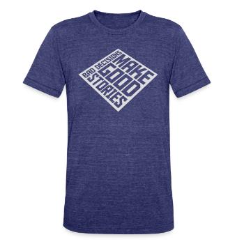 bad decisions great stories - Unisex Tri-Blend T-Shirt - heather indigo - Front - Brady (186cm)