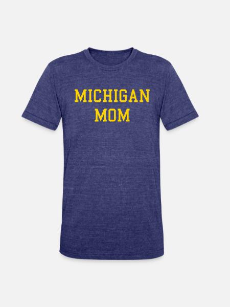 Michigan Mom - Unisex Tri-Blend T-Shirt - heather indigo