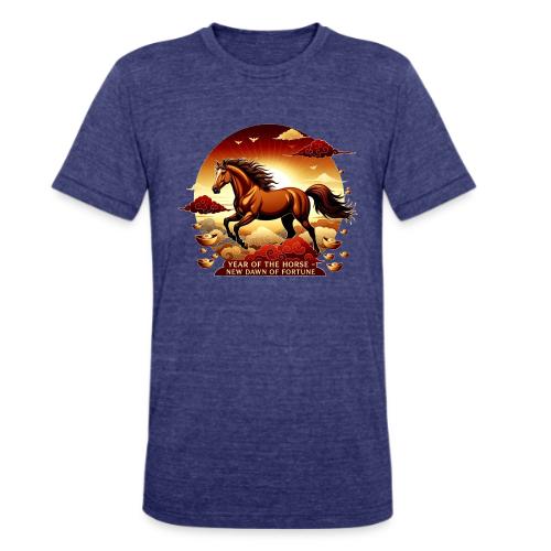 Year of the Horse Sunrise T Shirt, Lunar New Year - Unisex Tri-Blend T-Shirt