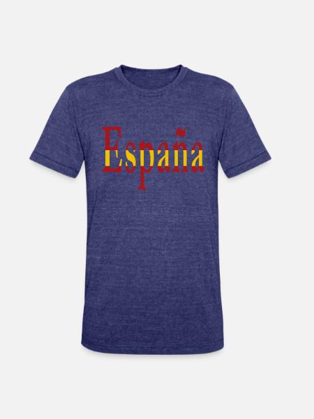 Espana green funny - Unisex Tri-Blend T-Shirt - heather indigo