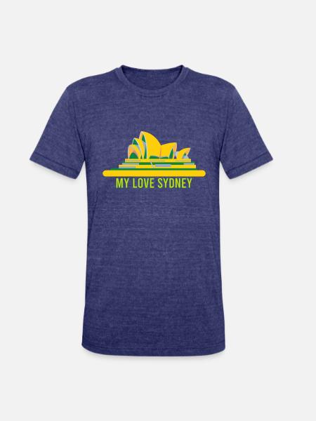 MY LOVE SYDNEY - Unisex Tri-Blend T-Shirt - heather indigo