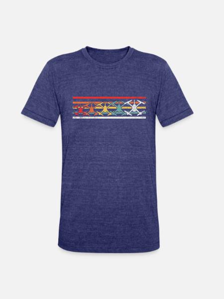 Drone Quadcopter Drone Pilot - Unisex Tri-Blend T-Shirt - heather indigo