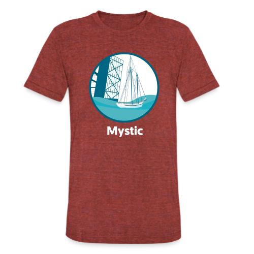 Mystic CT Drawbridge Men's Tri Tee Shirt - Unisex Tri-Blend T-Shirt