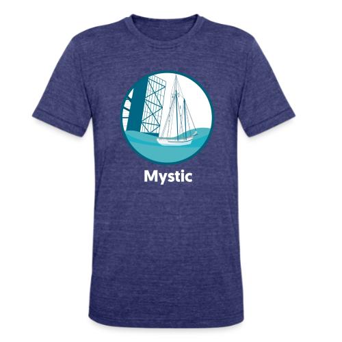 Mystic CT Drawbridge Men's Tri Tee Shirt - Unisex Tri-Blend T-Shirt