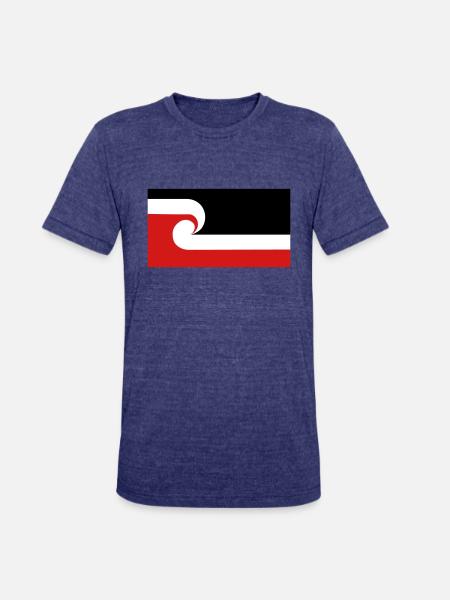 Maori Flag - Unisex Tri-Blend T-Shirt - heather indigo
