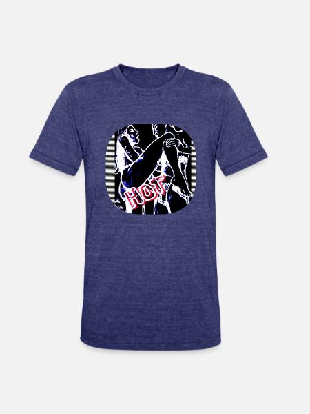Hot (Picture) !!! - Unisex Tri-Blend T-Shirt - heather indigo