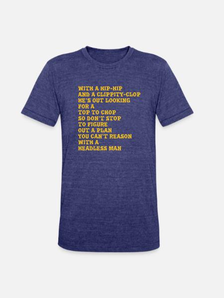 The Headless Horseman - Unisex Tri-Blend T-Shirt - heather indigo