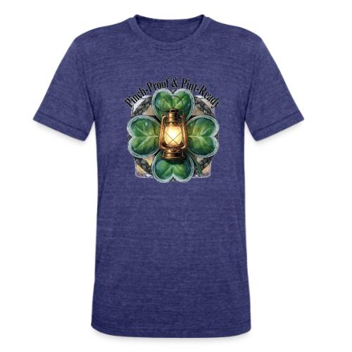 Pinch-Proof Lantern Clover T-Shirt - Unisex Tri-Blend T-Shirt