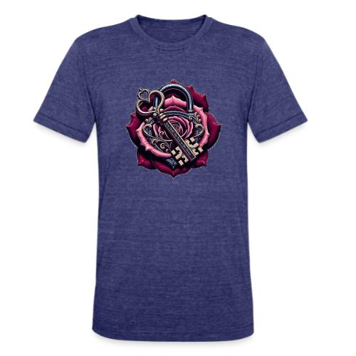 You Hold the Key to My Heart Rose Lock T-Shirt - Unisex Tri-Blend T-Shirt