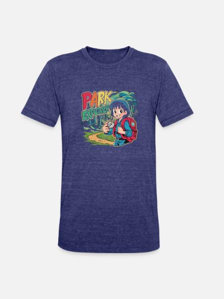 Park explore - Unisex Tri-Blend T-Shirt - heather indigo
