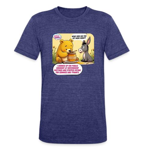 Honey Bear - Fire Tyrants - Unisex Tri-Blend T-Shirt