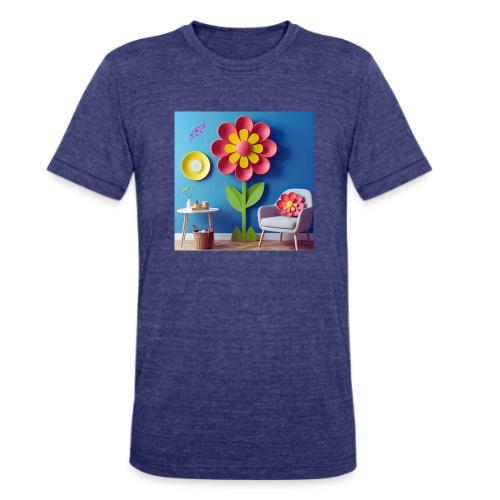 Flower design and harmony of environmental well-be - Unisex Tri-Blend T-Shirt