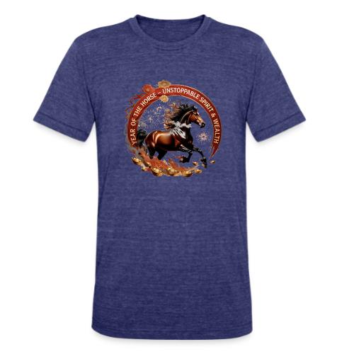 Year of the Horse Fiery Spirit T Shirt, Lunar New - Unisex Tri-Blend T-Shirt