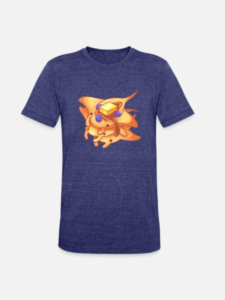 Pancake Manta Rays - Unisex Tri-Blend T-Shirt - heather indigo